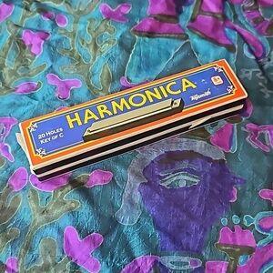 Toysmith Harmonica 10 Hole Blue Metal